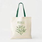 Tote Bag Feuille verte de nom (Devant)