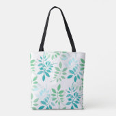 Tote Bag Feuilles bleu vert (Dos)