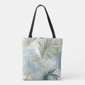 Tote Bag Feuilles Blue Green Palm (Dos)