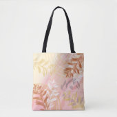 Tote Bag Feuilles botaniques florales abstraites à la mode (Devant)