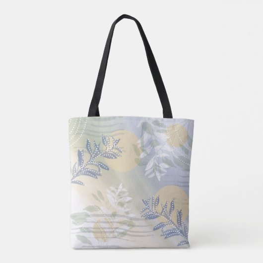Tote Bag Feuilles botaniques florales abstraites à la mode (Dos)