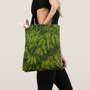 Tote Bag Feuilles Brillantes au Soleil