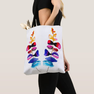 Tote Bag Feuilles colorées mignonnes aquarelle