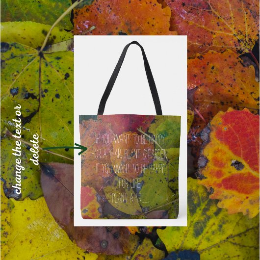 Tote Bag Feuilles colorés après la pluie