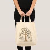 Tote Bag Feuilles 'CROYez' - Attraper des feuilles (Devant (produit))