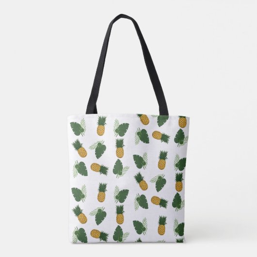 Tote Bag Feuilles D'Ananas Et De Palmiers (Dos)