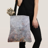 Tote Bag Feuilles Dans La Glace (Or) (De près)