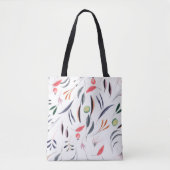 Tote Bag Feuilles d'aquarelle légère et Motif de baies (Devant)