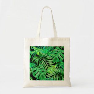 Tote Bag Feuilles d'aquarelle tropicale : Élégance transpar