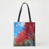 Tote Bag Feuilles D'Arbre Rouge Lumineux En Automne (Devant)