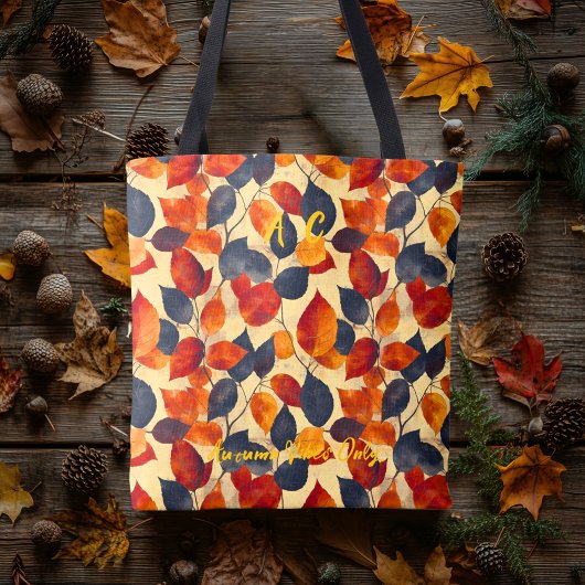 Tote Bag Feuilles d'automne audacieuses avec vibrations d'a