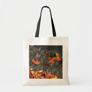 Tote Bag Feuilles d'automne dans la cascade I Photographie 