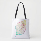 Tote Bag Feuilles d'automne élégant rose pastel turquoise o (Devant)