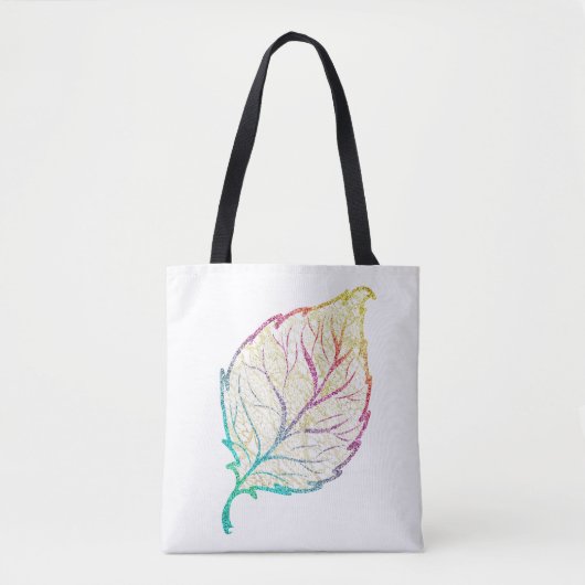 Tote Bag Feuilles d'automne élégant rose pastel turquoise o (Devant)