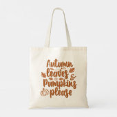 Tote Bag Feuilles d'automne et Citrouilles s'il vous plaît  (Dos)