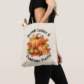 Tote Bag Feuilles d'automne et Citrouilles s'il vous plaît (De près)