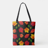 Tote Bag Feuilles d'automne Initiale unique Saisonnière (Dos)