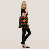 Tote Bag Feuilles d'automne Initiale unique Saisonnière (Sur le modèle)