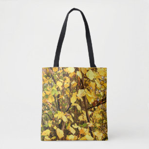 TOTE BAG FEUILLES D'AUTOMNE JAUNE