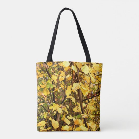 TOTE BAG FEUILLES D'AUTOMNE JAUNE (Dos)