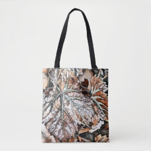 Tote Bag Feuilles de automne colorées avec aquarelle de cou