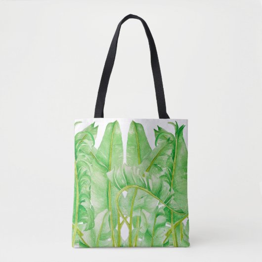 Tote Bag Feuilles de bananes sur une Fourre-tout (Devant)