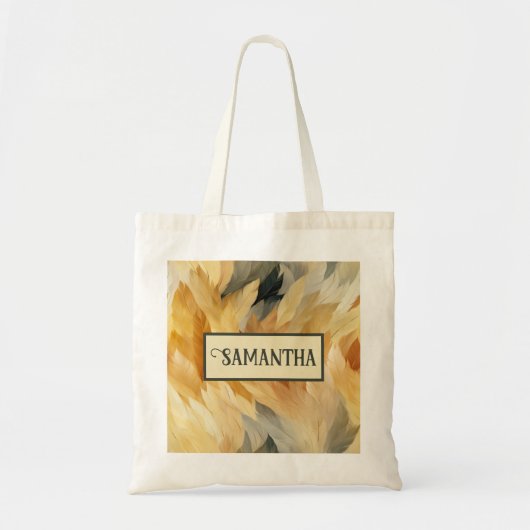 Tote Bag Feuilles de couleurs Abstraits personnalisés (Devant)