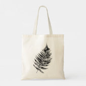 Tote Bag Feuilles de fougère noir et blanc (Dos)