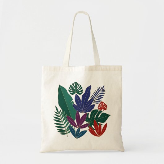Tote Bag Feuilles de jungle tropicale de luxe (Devant)
