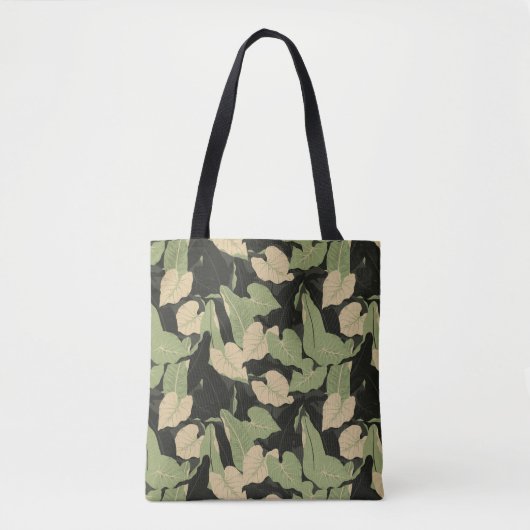 Tote Bag Feuilles de la jungle tropicale (Devant)