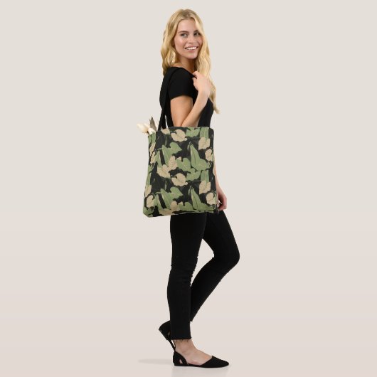 Tote Bag Feuilles de la jungle tropicale (Sur le modèle)