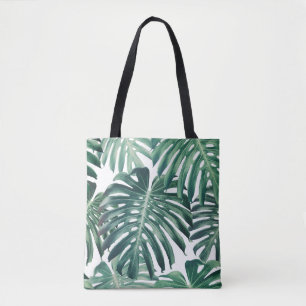 Tote Bag Feuilles de la jungle tropicale Arrière - plan flo