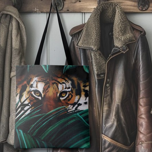 Tote Bag Feuilles de la jungle verte de Tiger