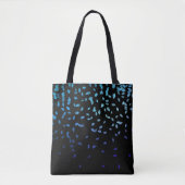 Tote Bag Feuilles de minuit en noir (Devant)