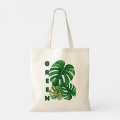 Tote Bag Feuilles de Monstera Vertes (Dos)