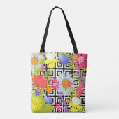 Tote Bag Feuilles De Palmiers Et Fleurs (Dos)