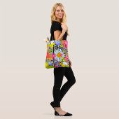 Tote Bag Feuilles De Palmiers Et Fleurs