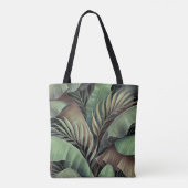 Tote Bag Feuilles de palmiers tropicaux, illustration 3D de (Dos)