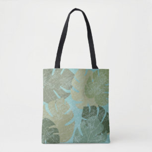 Tote Bag Feuilles dénaturés tropicaux