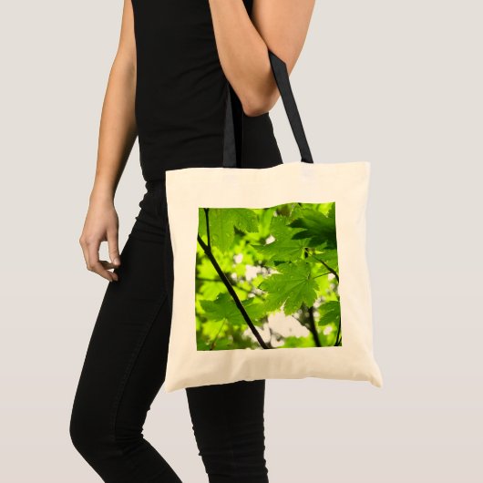 Tote Bag Feuilles d'érable avec Raindrops (Devant (produit))