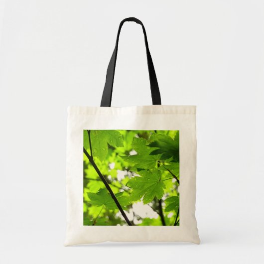Tote Bag Feuilles d'érable avec Raindrops (Devant)