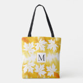 Tote Bag Feuilles d'érable et monogramme de lavage à l'aqua (Dos)