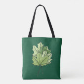 Tote Bag Feuilles D'Érable Vert Au Printemps (Dos)
