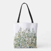 Tote Bag Feuilles D'Eucalyptus Botanique Or Et Vert (Dos)