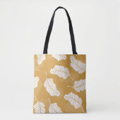 Tote Bag Feuilles d'or et de blanc (Devant)