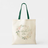 Tote Bag Feuilles d'Ucoliptice et roses roses roses (Dos)