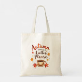 Tote Bag Feuilles et lattes d'automne S'il vous plaît - Aqu (Dos)