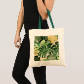 Tote Bag Feuilles florales/hawaïennes/tropicales (Devant (produit))
