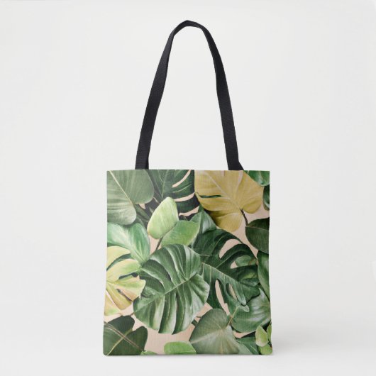 Tote Bag Feuilles florales/hawaïennes/tropicales (Devant)