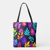 Tote Bag Feuilles Néon Motif Abstrait (Dos)